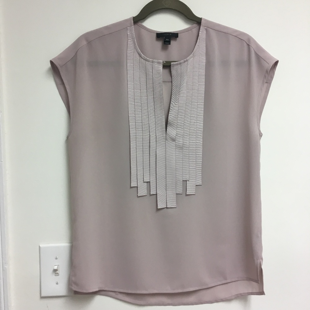 J CREW Sleeveless Blouse Taupe: Like New
